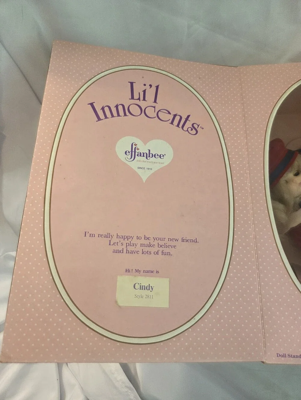 Vintage EFFANBEE Lil Innocents CINDY..new In Box.